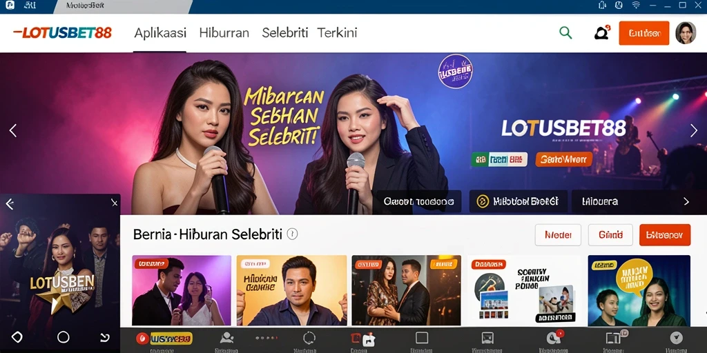 Tampilan antarmuka LOTUSBET88 yang modern dan intuitif.
