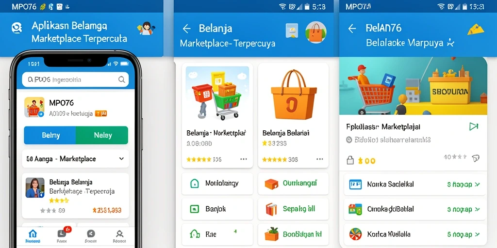 Tampilan antarmuka MPO76 yang modern dan mudah digunakan untuk belanja.