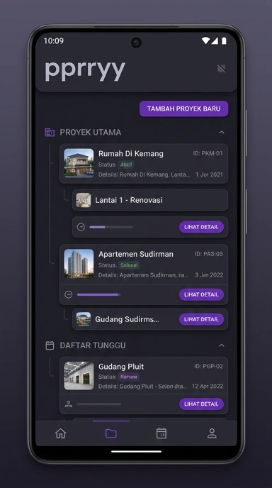 Tampilan halaman daftar pprryy